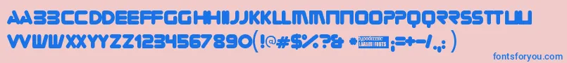 Шрифт Zorque – синие шрифты на розовом фоне