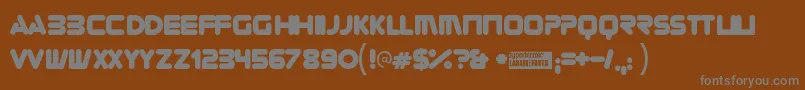 Zorque-Schriftart – Graue Schriften auf braunem Hintergrund