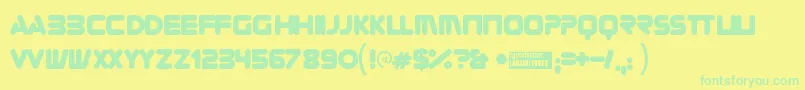 Zorque Font – Green Fonts on Yellow Background