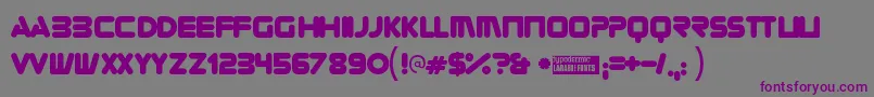Zorque Font – Purple Fonts on Gray Background