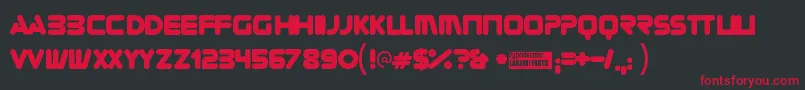 Zorque Font – Red Fonts on Black Background