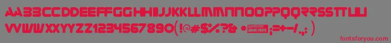 Zorque Font – Red Fonts on Gray Background