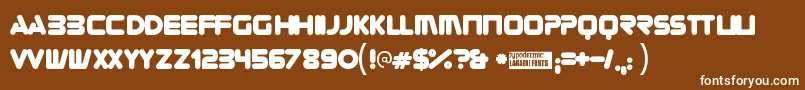 Zorque Font – White Fonts on Brown Background
