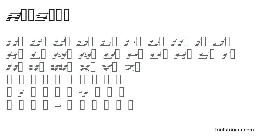 Czcionka AddShad – alfabet, cyfry, specjalne znaki