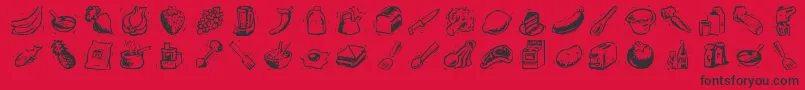 Шрифт Counters – чёрные шрифты на красном фоне