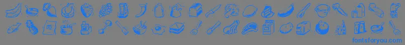 Counters Font – Blue Fonts on Gray Background
