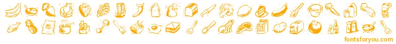 Counters Font – Orange Fonts on White Background