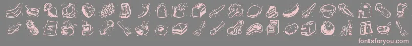 フォントCounters – 灰色の背景にピンクのフォント