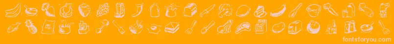 Counters Font – Pink Fonts on Orange Background