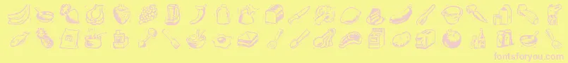 フォントCounters – ピンクのフォント、黄色の背景