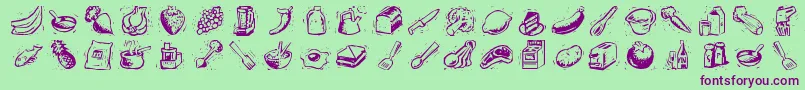 Counters Font – Purple Fonts on Green Background