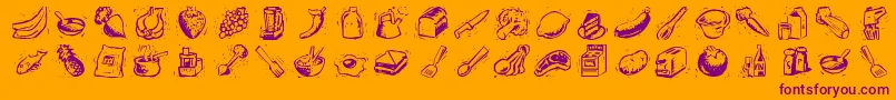Counters Font – Purple Fonts on Orange Background