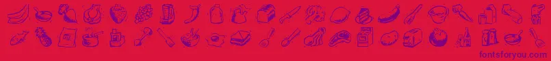 Counters Font – Purple Fonts on Red Background