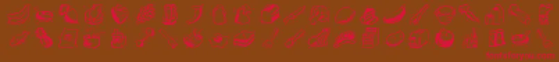 Counters Font – Red Fonts on Brown Background