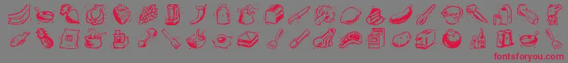 Counters Font – Red Fonts on Gray Background