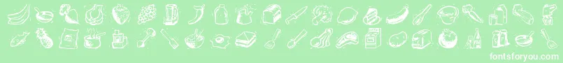 フォントCounters – 緑の背景に白い文字