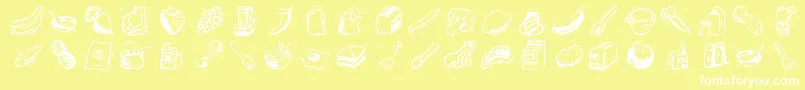 Fonte Counters – fontes brancas em um fundo amarelo