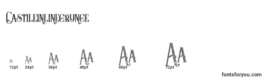 Castileinlinegrunge Font Sizes