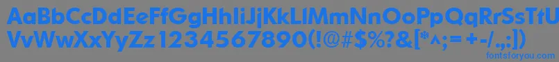 フォントOrnitonsBold – 灰色の背景に青い文字