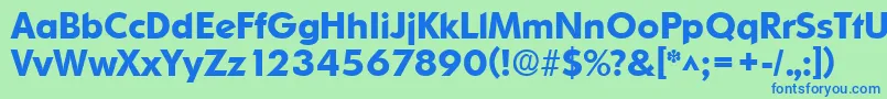 OrnitonsBold Font – Blue Fonts on Green Background