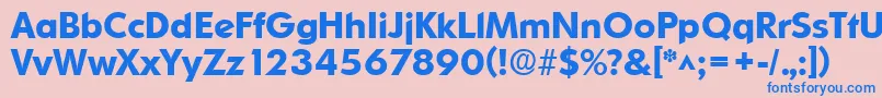 OrnitonsBold Font – Blue Fonts on Pink Background