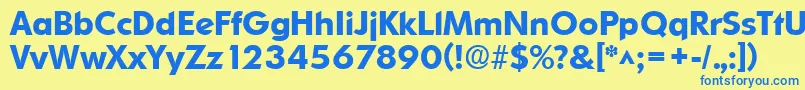 OrnitonsBold Font – Blue Fonts on Yellow Background