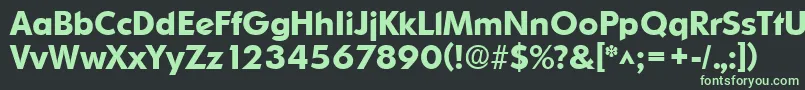 OrnitonsBold-fontti – vihreät fontit mustalla taustalla