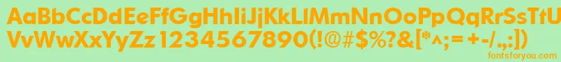 OrnitonsBold Font – Orange Fonts on Green Background