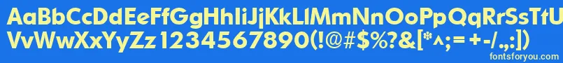 OrnitonsBold Font – Yellow Fonts on Blue Background