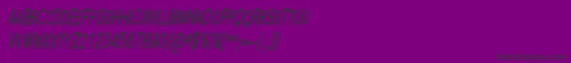 SfflorencesanssccompBoldit-Schriftart – Schwarze Schriften auf violettem Hintergrund