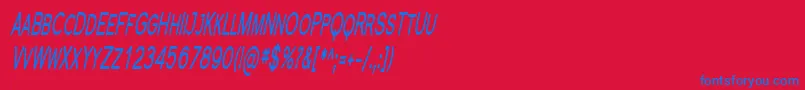 SfflorencesanssccompBoldit Font – Blue Fonts on Red Background