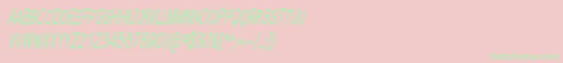 SfflorencesanssccompBoldit Font – Green Fonts on Pink Background