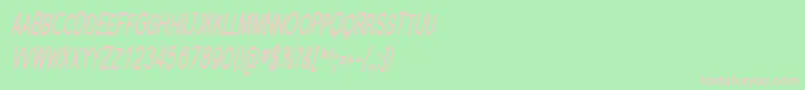 SfflorencesanssccompBoldit Font – Pink Fonts on Green Background