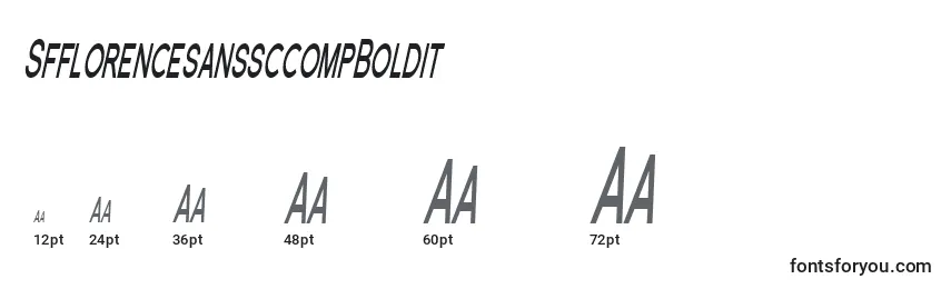 Размеры шрифта SfflorencesanssccompBoldit