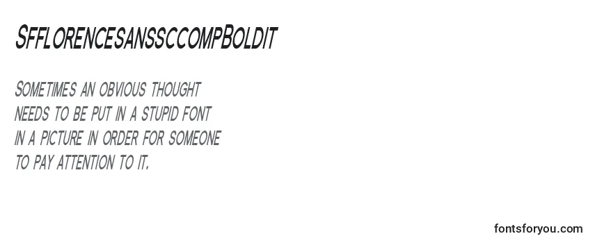SfflorencesanssccompBoldit Font