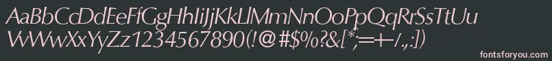 O801FlareItalic Font – Pink Fonts on Black Background
