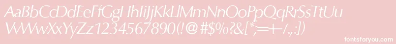 O801FlareItalic Font – White Fonts on Pink Background