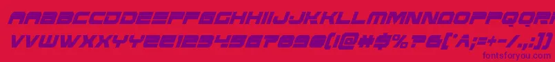 Eridanusxtracondital Font – Purple Fonts on Red Background