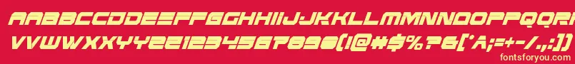 Eridanusxtracondital Font – Yellow Fonts on Red Background