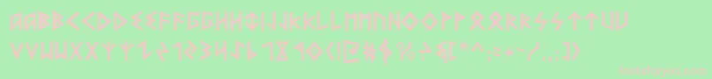 Heorot Font – Pink Fonts on Green Background