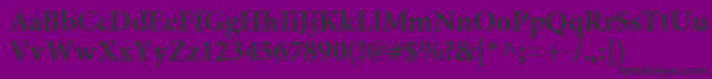 MiniatureBold-fontti – mustat fontit violetilla taustalla