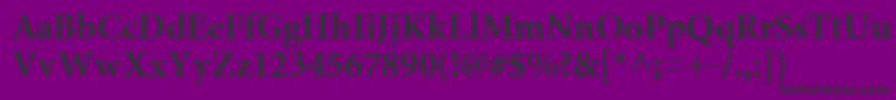 MiniatureBold-Schriftart – Schwarze Schriften auf violettem Hintergrund