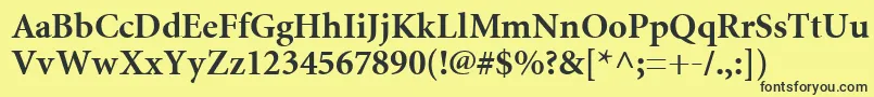 MiniatureBold Font – Black Fonts on Yellow Background