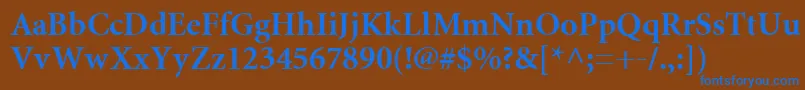 MiniatureBold Font – Blue Fonts on Brown Background