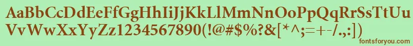 MiniatureBold Font – Brown Fonts on Green Background