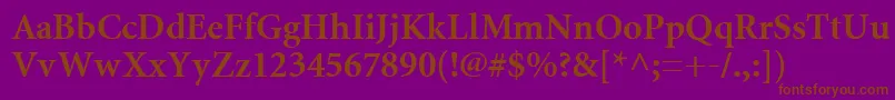 MiniatureBold Font – Brown Fonts on Purple Background