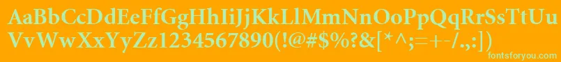 MiniatureBold Font – Green Fonts on Orange Background
