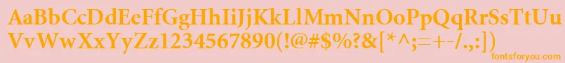 MiniatureBold Font – Orange Fonts on Pink Background
