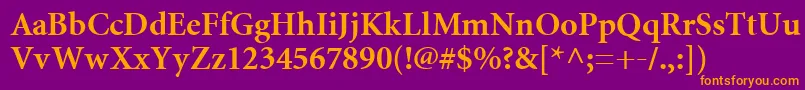 MiniatureBold Font – Orange Fonts on Purple Background