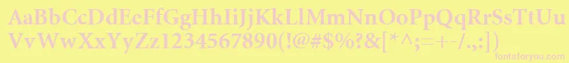 MiniatureBold Font – Pink Fonts on Yellow Background